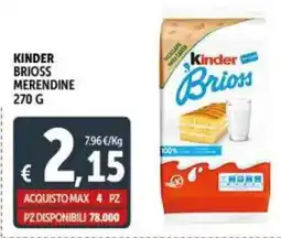 Deco Supermercati Kinder brioss merendine offerta