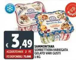 Deco Supermercati Sammontana sorbettiera variegata gelato vari gusti offerta