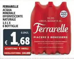 Deco Supermercati Ferrarelle acqua minerale effervescente naturale 6 bottiglie offerta