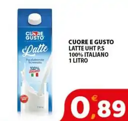 Premium Supermercati Cuore e gusto latte uht p.s 100% italiano offerta