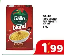 Premium Supermercati Gallo riso blond per risotti no sv offerta