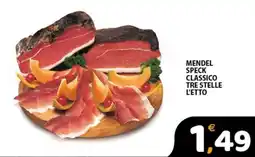 Premium Supermercati Mendel speck classico tre stelle l'etto offerta