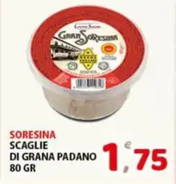 Premium Supermercati Soresina scaglie di grana padano offerta