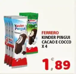 Premium Supermercati Ferrero kinder pingui cacao e cocco offerta