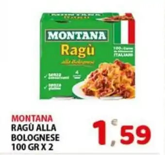 Premium Supermercati Montana ragù alla bolognese offerta
