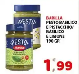Premium Supermercati Barilla pesto basilico e pistacchio/ basilico e limone offerta