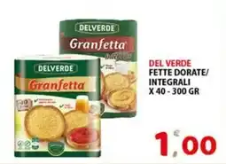 Premium Supermercati Del verde fette dorate/ integrali x 40 offerta