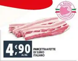 Deco Supermercati Pancetta a fette di suino italiano offerta