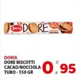 Premium Supermercati Doria dore biscotti cacao/nocciola tubo offerta