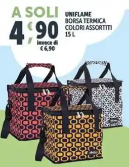 Deco Supermercati Uniflame borsa termica colori assortiti offerta