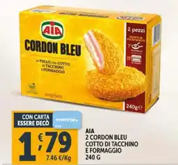Deco Supermercati Aia 2 cordon bleu cotto di tacchino e formaggio offerta