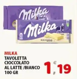 Premium Supermercati Milka tavoletta cioccolato al latte/bianco offerta