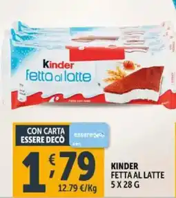 Deco Supermercati Kinder fetta al latte offerta