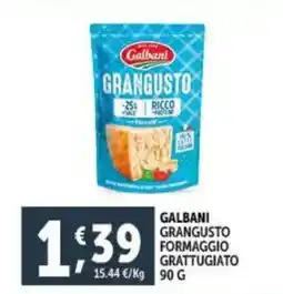 Deco Supermercati Galbani grangusto formaggio grattugiato offerta