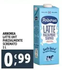 Deco Supermercati Arborea latte uht parzialmente scremato offerta