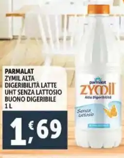 Deco Supermercati Parmalat zymil alta digeribilità latte uht senza lattosio buono digeribile offerta