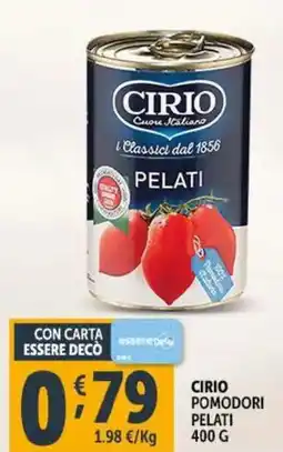 Deco Supermercati Cirio pomodori pelati offerta