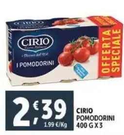 Deco Supermercati Cirio pomodorini offerta