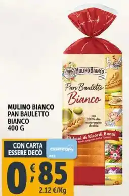 Deco Supermercati Mulino bianco pan bauletto bianco offerta