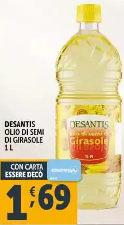 Deco Supermercati Desantis olio di semi di girasole offerta