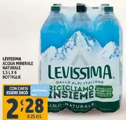 Deco Supermercati Levissima acqua minerale naturale offerta