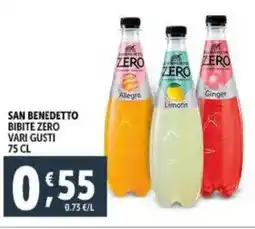 Deco Supermercati San benedetto bibite zero vari gusti offerta