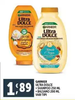 Deco Supermercati Garnier ultra dolce shampoo/balsamo offerta