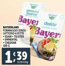 Deco Supermercati Bayernland formaggio senza lattosio a fette offerta