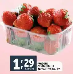 Deco Supermercati Fragole origine italia offerta