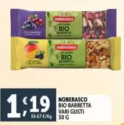 Deco Supermercati Noberasco bio barretta vari gusti offerta