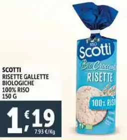 Deco Supermercati Scotti risette gallette biologiche 100% riso offerta