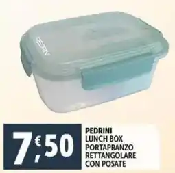 Deco Supermercati Pedrini lunch box portapranzo rettangolare con posate offerta