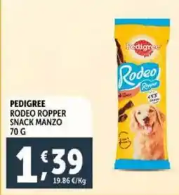 Deco Supermercati Pedigree rodeo ropper snack manzo offerta