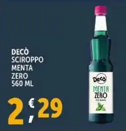 Deco Supermercati Decò sciroppo menta zero offerta