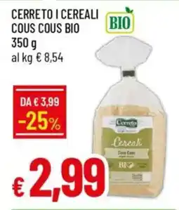 Galassia Cerreto i cereali cous cous bio offerta