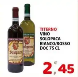 Premium Supermercati Titerno vino solopaca bianco/rosso doc offerta