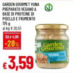 Galassia Garden gourmet vuna preparato vegano a base di proteine di pisello e frumento offerta