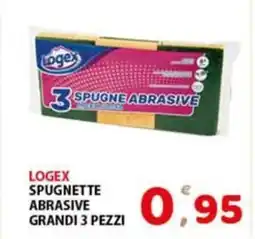 Logex spugnette abrasive grandi 3 pezzi