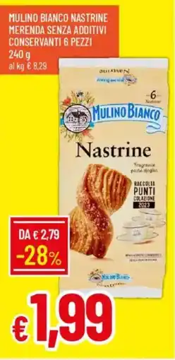 Galassia Mulino bianco nastrine merenda senza additivi conservanti offerta