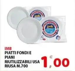 Premium Supermercati Imb piatti fondi e piani riutilizzabili usa riusa m.700 offerta