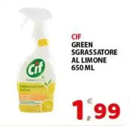 Premium Supermercati Cif green sgrassatore al limone offerta