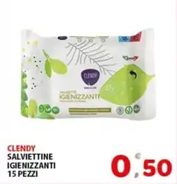 Premium Supermercati Clendy salviettine igienizzanti 15 pezzi offerta