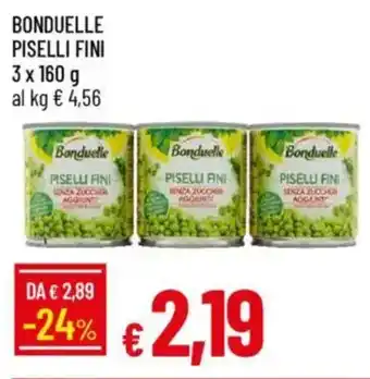 Galassia Bonduelle piselli FINI offerta