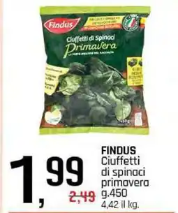 Famila Findus Ciuffetti di Spinaci Primavera offerta