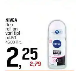 Famila NIVEA Deo roll on vari tipi offerta