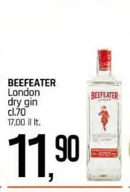 Famila BEEFEATER London dry gin cl.70 offerta