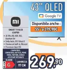 Unieuro SMART TV QLED 43 offerta