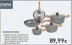Unieuro BATTERIA 8 PEZZI WOOD offerta