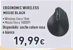 Unieuro ERGONOMIC WIRELESS MOUSE BLACK offerta