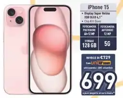 Unieuro iPhone 15 offerta